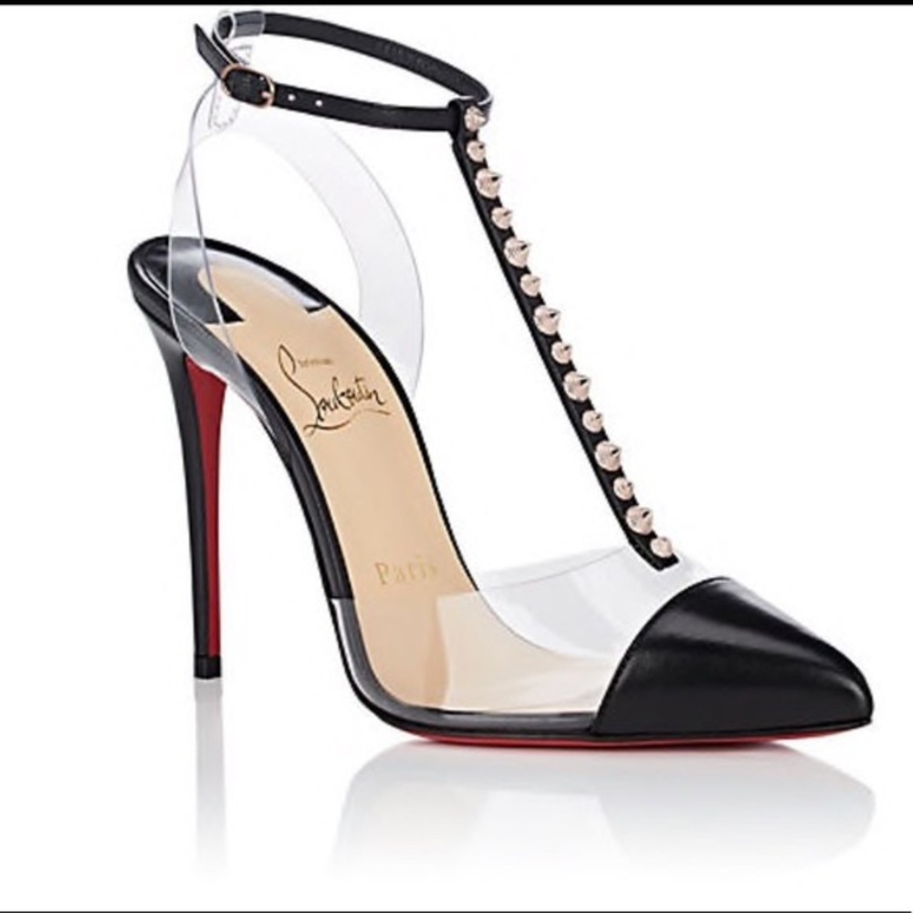 Christian Louboutin Nosy Spikes 100 KID/PVC